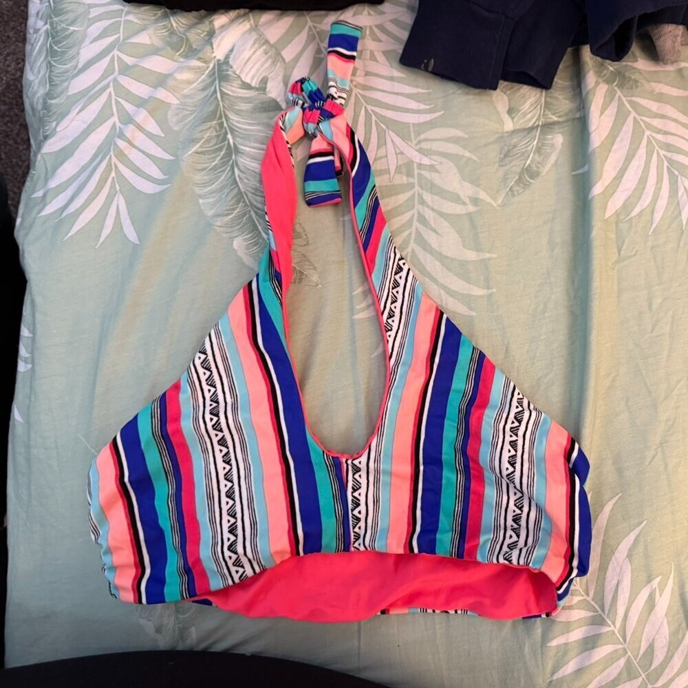 Malibu - mutli-colored reversible bikini top